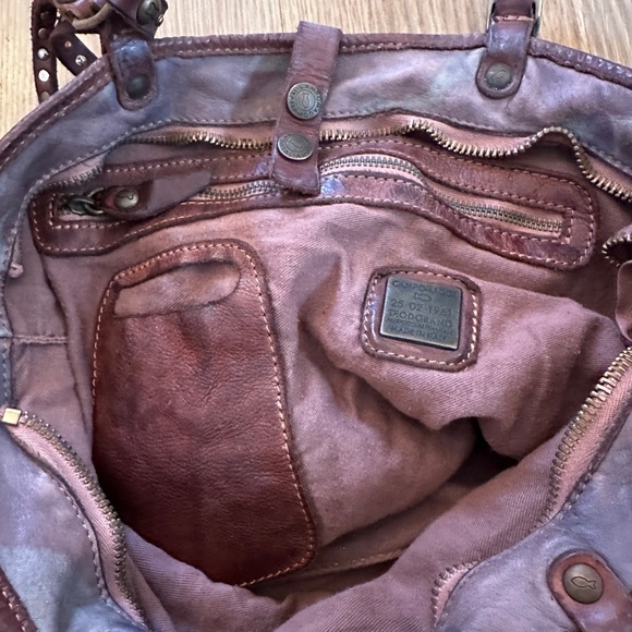 Campomaggi Italian leather camo bag - Picture 3 of 7